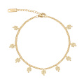 New Arrival Women Cactus Around Clasp 14K Gold Plated Stainless Steel Bracelet Jewelry